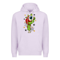 Lilac Zombie Hand with Eyeball Premium Hoodie - texasbilliewilder