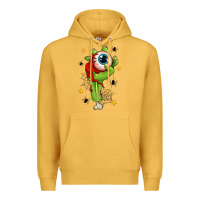 Mustard Zombie Hand with Eyeball Premium Hoodie - texasbilliewilder