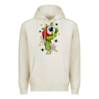 Oatmeal Heather Zombie Hand with Eyeball Premium Hoodie - texasbilliewilder