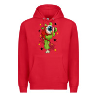 Red Zombie Hand with Eyeball Premium Hoodie - texasbilliewilder
