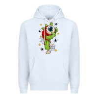 White Zombie Hand with Eyeball Premium Hoodie - texasbilliewilder