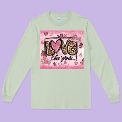 Love Like Jesus Long Sleeve Tee Designed By Maliassmallbusiness