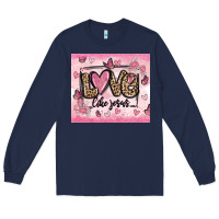 Navy love like jesus Long Sleeve Tee - MaliasSmallBusiness