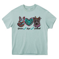 Arona peace love pitbull Heavy Core Tee - RanaPortraitStore