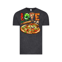 Vintage Black love pizza Vintage Tee - AdoDesignShop