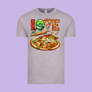 Love Pizza Vintage Tee Designed By Adodesignshop