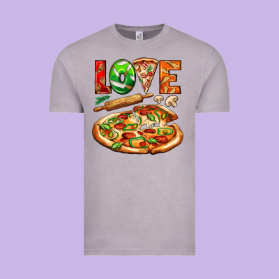 Love Pizza Vintage Tee Designed By Adodesignshop