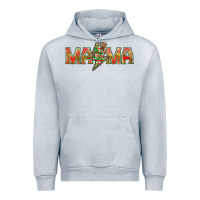 Heather Grey Mama christmas lightning bolt mother's day Urban Hoodie - HowdyJamesFarm