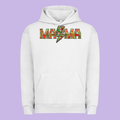 Mama Christmas Lightning Bolt Mother's Day Urban Hoodie Designed By Howdyjamesfarm