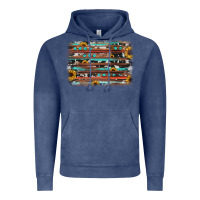 Vintage Denim sunflower gemstone background Vintage Hoodie - JahusDesignShop