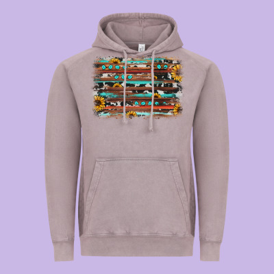 Sunflower Gemstone Background Vintage Hoodie Designed By Jahusdesignshop