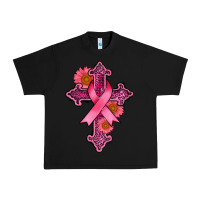 Black breast cancer cross Urban Heavy Tee - AdoDesignShop