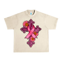 Sandshell breast cancer cross Urban Heavy Tee - AdoDesignShop