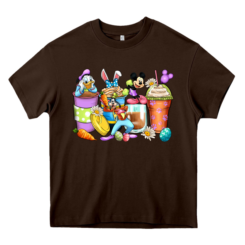 Easter Cartoon Characters Coffee Cups Heavy Core Tee by Zillion Design Studio | Teevron