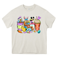 Cream easter cartoon characters coffee cups Heavy Core Tee - Zillion Design Studio