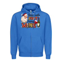 True Royal dear santa just bring wine Zipper Hoodie - MaliasSmallBusiness
