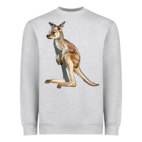 Heather Grey baby kangaroo Heavyweight Sweatshirt - LillyAllenDesigns
