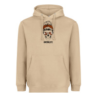 Mushroom Western Brown Glitter Cowhide Patterned Mom Skull Heavyweight Hoodie - Bettercallsaul