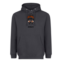 Smoke Western Brown Glitter Cowhide Patterned Mom Skull Heavyweight Hoodie - Bettercallsaul