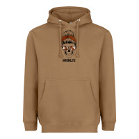 Toasted Coconut Western Brown Glitter Cowhide Patterned Mom Skull Heavyweight Hoodie - Bettercallsaul