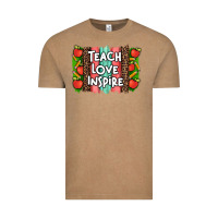 Vintage Coffee teach love inspire brushstroke with  and pen leopard Vintage Tee - Artiststas