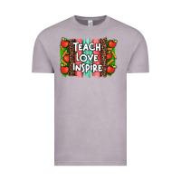 Vintage Zinc teach love inspire brushstroke with  and pen leopard Vintage Tee - Artiststas