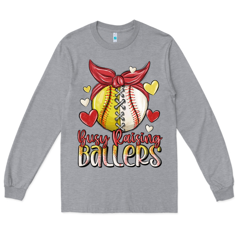 Busy Raising Ballers Long Sleeve Tee by MaliasSmallBusiness | Teevron