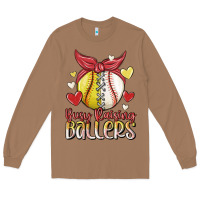 Toasted Coconut busy raising ballers Long Sleeve Tee - MaliasSmallBusiness