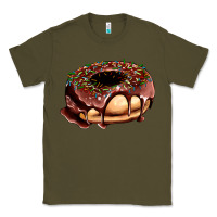 Army Green chocolate donut with candies Classic Tee - AdoDesignShop