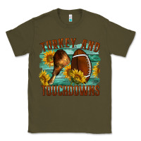 Army Green Turkey And Touchdowns Classic Tee - LillyAllenDesigns