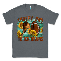 Charcoal Heather Turkey And Touchdowns Classic Tee - LillyAllenDesigns