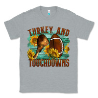 Heather Grey Turkey And Touchdowns Classic Tee - LillyAllenDesigns
