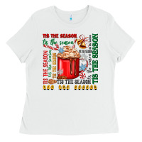 White tis the season Ladies Tee - Zillion Design Studio