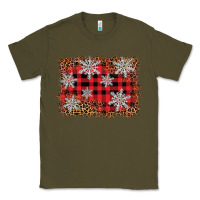 Army Green snowflake background Classic Tee - BarkalooDesign