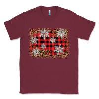 Burgundy snowflake background Classic Tee - BarkalooDesign