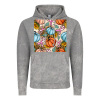 Cloud Rock breast cancer awareness with pumpkin and leopard seamless pattern Vintage Hoodie - BundleAndBundleShop