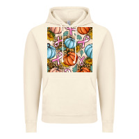 Vintage Artic breast cancer awareness with pumpkin and leopard seamless pattern Vintage Hoodie - BundleAndBundleShop