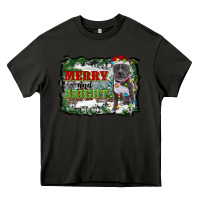 Asphalt merry and bright pitbull with farm Heavy Core Tee - RanaPortraitStore