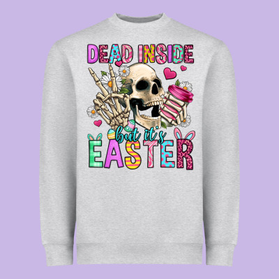 Dead Inside But It's Easter Heavyweight Sweatshirt Designed By Jasminsmagicworld
