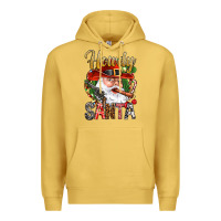 Antique Gold Howdy Santa Premium Hoodie - NancyCooperArtShop