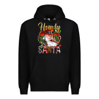 Black Howdy Santa Premium Hoodie - NancyCooperArtShop