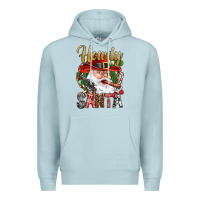 Blue Mist Howdy Santa Premium Hoodie - NancyCooperArtShop