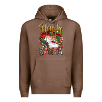 Chestnut Howdy Santa Premium Hoodie - NancyCooperArtShop