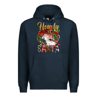 Navy Howdy Santa Premium Hoodie - NancyCooperArtShop
