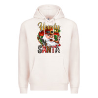 Pale Pink Howdy Santa Premium Hoodie - NancyCooperArtShop