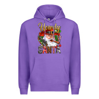 Purple Howdy Santa Premium Hoodie - NancyCooperArtShop