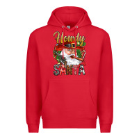 Red Howdy Santa Premium Hoodie - NancyCooperArtShop