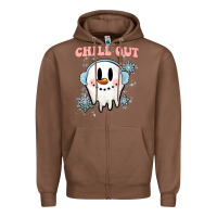 Chestnut chill out christmas snowman Zipper Hoodie - MaliasSmallBusiness