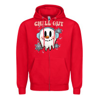 Red chill out christmas snowman Zipper Hoodie - MaliasSmallBusiness