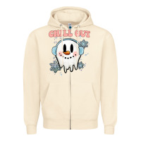 Sandshell chill out christmas snowman Zipper Hoodie - MaliasSmallBusiness